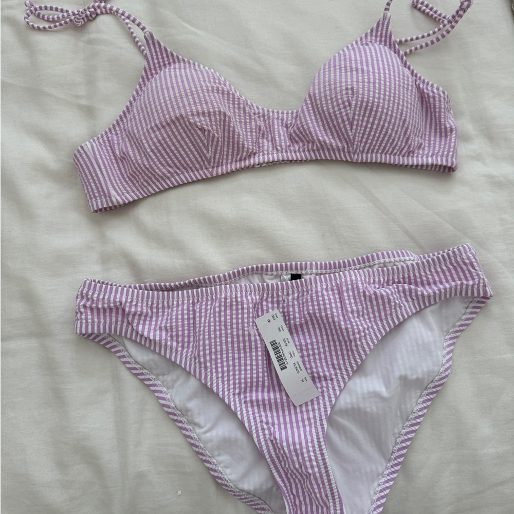 J Crew searsucker bikini